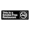 Alpine Industries This is a Smoke-Free Restaurant Sign, 3x9, PK15 ALPSGN-23-15pk - alternate 1